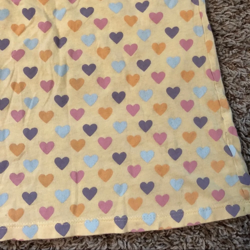 Tube Top with Colored Hearts Print